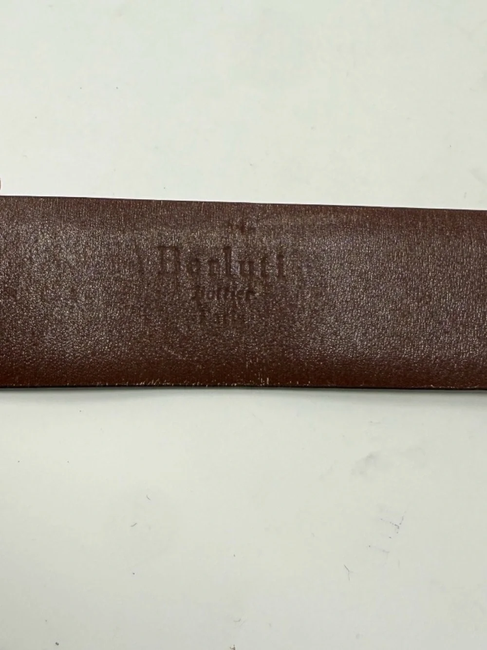 Berluti Paris Hand Tooled Script Leather Belt Patina Italy Size 100 - Picture 3 of 4